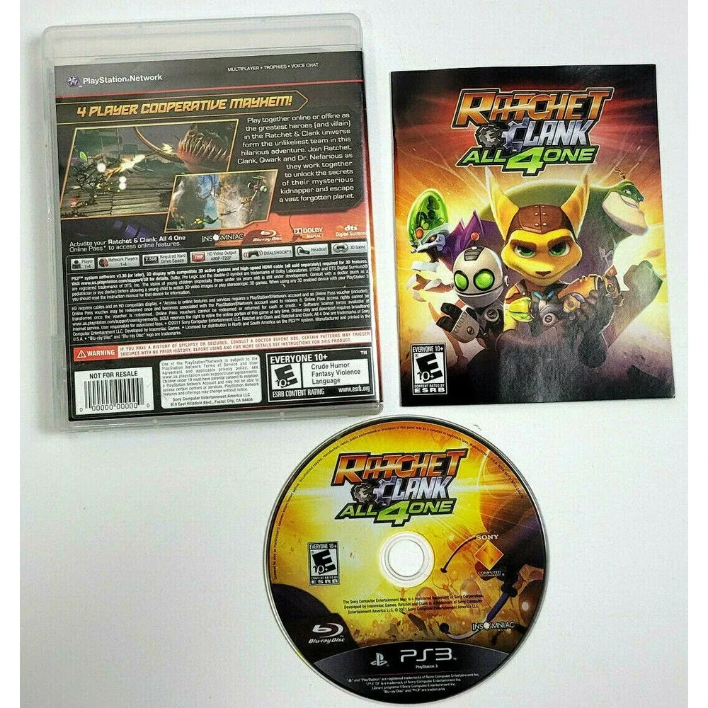 RATCHET & CLANK: ALL 4 ONE - PLAYSTATION 3 - COMPLETE!‎